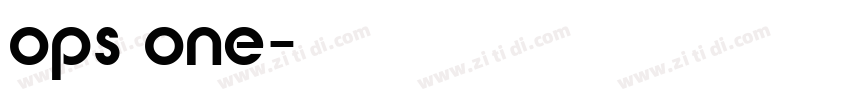 ops one字体转换